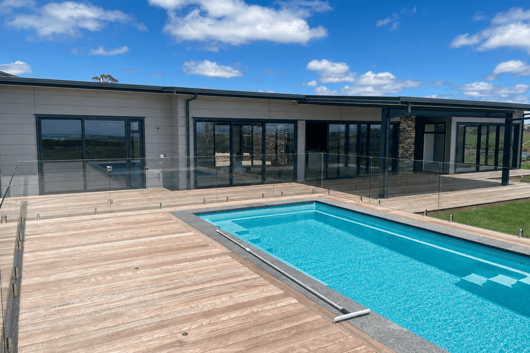 Outdoor living and pool area built in Whangārei